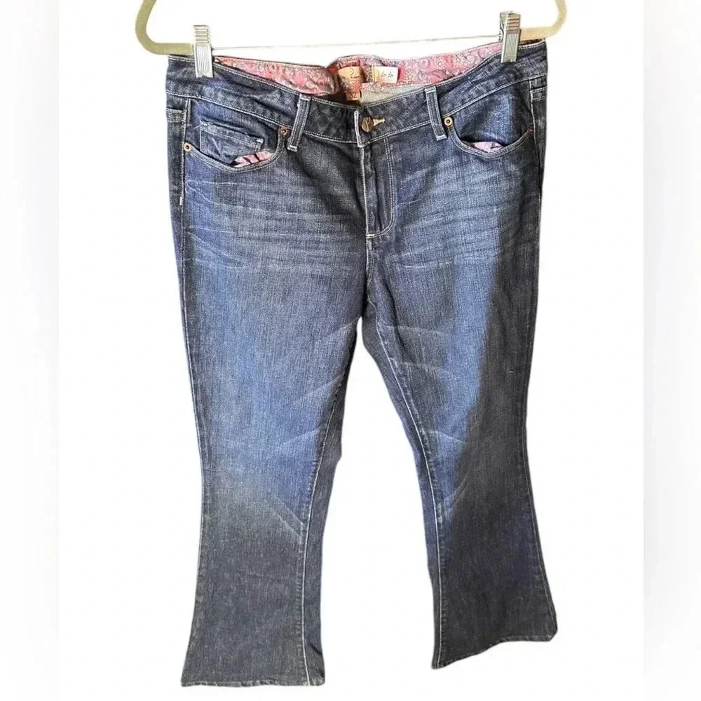 Paige size 32 Lou Lou flare denim jeans. Non distressed medium wash. VGUC